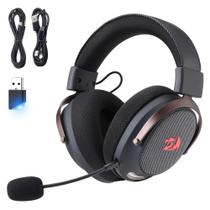 Headset Gamer Sem Fio Redragon H858 7.1 Surround Drivers de 53 mm Headset Gamer Sem Fio Redragon H858 7.1 Surround Drivers de 53 mm