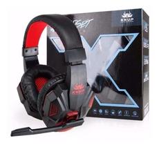 Headset Gamer Super Bass HD KP-397 Preto/Vermelho