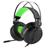 Headset gamer usb t-dagger athos, led, usb plug and play, 53mm, preto e verde, t rgh302