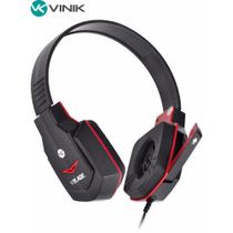 Headset gamer v blade linha vx preto e vermelho - vinik