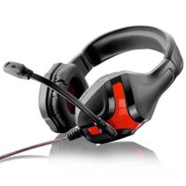 Headset Gamer Warrior Harve Multilaser PH101 Super Bass Fone de Ouvido com Microfone 2 Conector P2