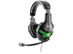 Headset Gamer Warrior Harve Multilaser PH298 Verde Super Bass Fone de Ouvido com Microfone 2 Plug P2