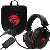 Headset Gaming Krab Bloodstone KBGH50 com 3.5 MM para PC - Preto/Vermelho