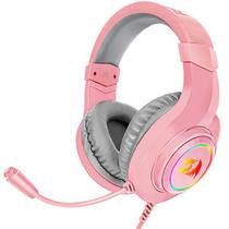 Headset Gaming Redragon Hylas H260P-RGB com USB/ 3.5 MM- Rosa/ Cinza