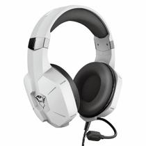 Headset Gaming Trust GXT 323W Carus Branco com Graves Potentes e Microfone Flexível Projetado para Jogos