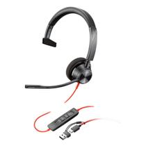 Headset HP POLY Blackwire 3310 Microsoft Teams USB-C/A - 8X216AA Headset HP POLY Blackwire 3310 Microsoft Teams USB-C/A - 8X216AA