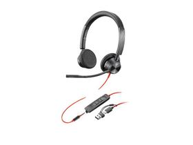 Headset HP POLY Preto 3325 Stereo USB-C/A 8X221AA Headset HP POLY Preto 3325 Stereo USB-C/A 8X221AA