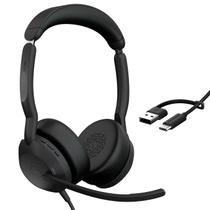 Headset Jabra Evolve2 50 com fio, cancelamento de ruído e Bluetooth Headset Jabra Evolve2 50 com fio, cancelamento de ruído e Bluetooth