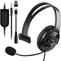 Headset Joso com fio, monoauricular, com microfone e adaptador USB-C Headset Joso com fio, monoauricular, com microfone e adaptador USB-C