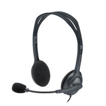 Headset Logitech H111 Cinza Estéreo com Microfone P2 3.5mm Único Conector Headset Logitech H111 Cinza Estéreo com Microfone P2 3.5mm Único Conector