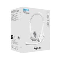 Headset Logitech H390 Usb C/ Microfone Branco 981-001285 Headset Logitech H390 Usb C/ Microfone Branco 981-001285