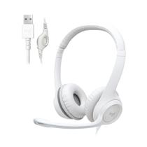 Headset Logitech H390, USB, com Almofadas, Controles de Áudio Integrado, Microfone com Redução de Ruído, Branco - 981-001285 Headset Logitech H390, USB, com Almofadas, Controles de Áudio Integrado, Microfone com Redução de Ruído, Branco - 981-001285