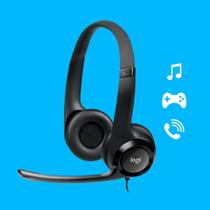 Headset Logitech H390 USB Preto Com Controle De Volume