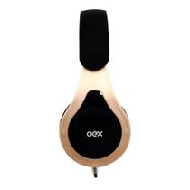 Headset Oex Hs210 Drop Com Fio Preto E Dourado