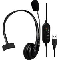Headset Office Fortrek FK 731A USB Preto Headset Office Fortrek FK 731A USB Preto