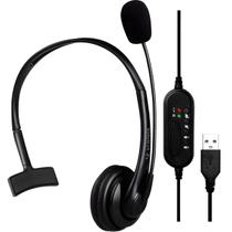 Headset Office Fortrek FK731A USB Preto Headset Office Fortrek FK731A USB Preto