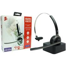Headset Office Sem Fio Bluetooth C/ Base Hs-202 5+ Headset Office Sem Fio Bluetooth C/ Base Hs-202 5+