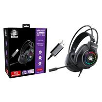 Headset Pc Gamer áudio 7.1 Surround Qualidade Alta Iluminação RGB Com microfone embutido Volume Ajustavél USB 2 Metros