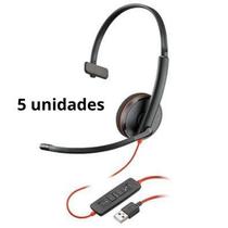 Headset Plantronics C3210 Blackwire USB-A KIT c/05 Unidades