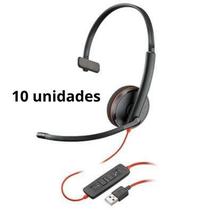 Headset Plantronics C3210 Blackwire USB-A KIT c/10 Unidades