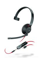 Headset POLY Blackwire 5210 USB-C com fio monoaural com microfone