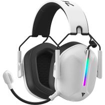 Headset Sem Fio Force One Kabuto 7.1 Surround, RGB, Wireless, Bluetooth, Branco