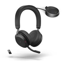 Headset sem fio Jabra Evolve2 75 com ANC, 8 microfones e USB-A