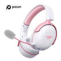 Headset Sem Fio Para Jogos Baixa Latência Pc White Pink