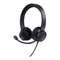 Headset Trust Ayda, Para PC, USB, com microfone embutido, com cancelamento de ruído, controle de volume e mute, Preto - 25089