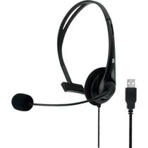 Headset Usb 015-0101 para Telefone e Computador com Microfone Preto 5+ Headset Usb 015-0101 para Telefone e Computador com Microfone Preto 5+