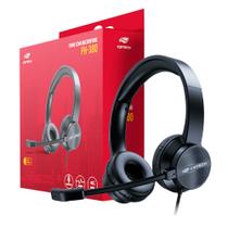 Headset USB C3Tech PH-380BK, Drivers 40 mm, Microfone Rotativo 120, Redução de Ruído, Cabo de 1,8 m, Plug & Play