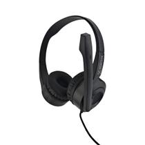 Headset USB HBS102 com Microfone para Escritório e Home Office Preto Fortrek Headset USB HBS102 com Microfone para Escritório e Home Office Preto Fortrek