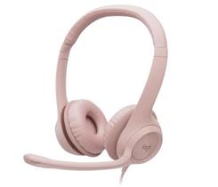 Headset Usb Logitech H390 Rosa Com Controle De Volume