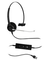 Headset USB Mtx Black Tubo Removível Headset USB Mtx Black Tubo Removível