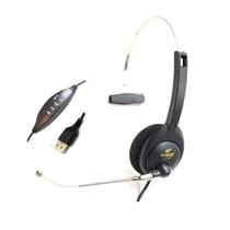 Headset Usb Voip Com Tubo De Voz Removível - Agem Ah-079