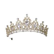 Headwear de noiva cor verde moda feminina festa coroa menina desempenho tiaras