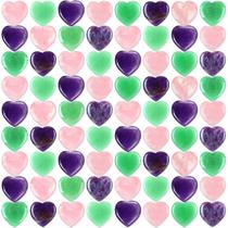 Heart Quartz Crystals Ecation 120 unidades multicoloridas de 2 cm