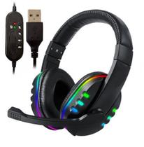 Hedset Fone Gamer com Fio USB para Jogos com Microfone