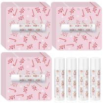 Heigble, 24 peças de protetores labiais de Natal Pink Nutcracker, conjunto de presentes de quebra-nozes a granel, doces de Natal, lembrancinhas de Natal para convidados, protetor labial, batom, tamanho de viagem, lembrancinhas de aniversário de inverno, decorações