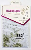 HELEN COLOR - Pedraria Strass de Vidro Boreal AB Fruta-Cor Para Decoração de Unhas - 1440pcs - SS2