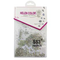 HELEN COLOR - Pedraria Strass de Vidro Boreal AB Fruta-Cor Para Decoração de Unhas - 1440pcs - SS3 HELEN COLOR - Pedraria Strass de Vidro Boreal AB Fruta-Cor Para Decoração de Unhas - 1440pcs - SS3