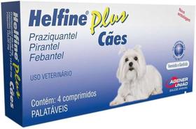 Helfine plus cães com 4 comprimidos palatáveis (vermífugo)