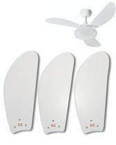 Hélice 3 pás mdf branca p/ ventilador de teto max color tron