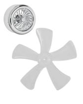 Hélice 5 Pás Plástico Para Exaustor de 25cm TRON Hélice 5 Pás Plástico Para Exaustor de 25cm TRON