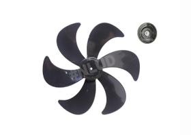 Hélice compatível p/ Ventilador Mondial Nv-45 Nv-75 Nv-06 Vt40 Vt41 Vt42 Vt43 Nvt42 Nv41 Nv61 V71 40cm Preta c/ Calota