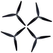 Hélice De 3 Lâminas De Nylon Reforçado Com Carbono Preto, 10 Polegadas, 9 Polegadas, Para Drones RC