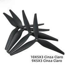 Hélice De Nylon Reforçada Com Carbono Preta, 2 Pares, 10 E 9 Polegadas, 3 Lâminas Para Drone RC FPV Hélice De Nylon Reforçada Com Carbono Preta, 2 Pares, 10 E 9 Polegadas, 3 Lâminas Para Drone RC FPV