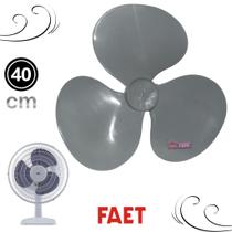 Hélice de Ventilador Faet 3 Pás 40cm Cinza