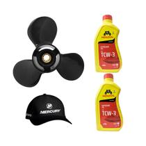 Hélice Mercury 25Hp 30Hp 2T 9.9 x13 + 2 Lts Menzoil + Boné Hélice Mercury 25Hp 30Hp 2T 9.9 x13 + 2 Lts Menzoil + Boné