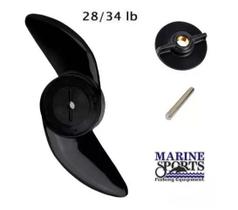 Hélice Motor Elétrico Phantom 28/34lb 2 Pás + Porca E Pino